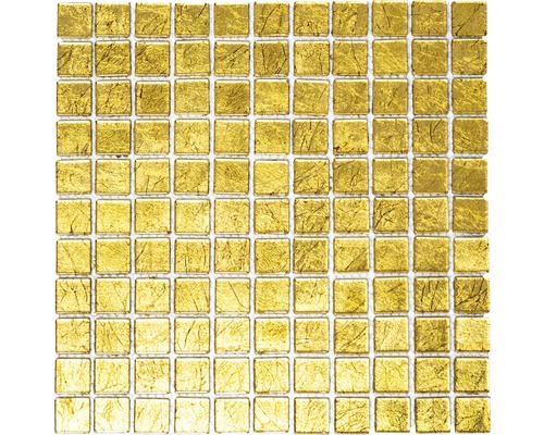 Glasmosaik Crystal Quadrat XCM 8GO15 30,0x30,0 cm gold