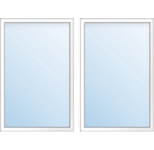 Kunststofffenster 2.Flg.mit Stulppfosten ARON Basic weiß 1300x1400 mm-thumb-0