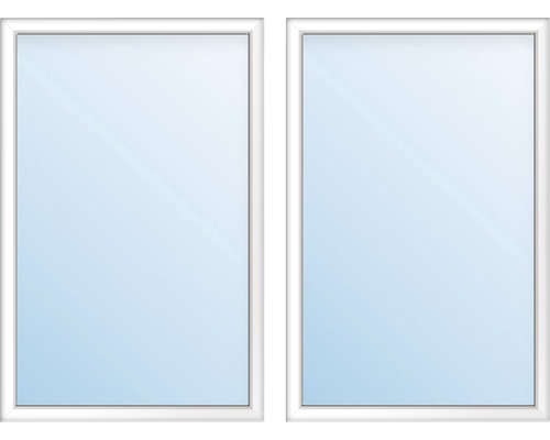 Kunststofffenster 2.Flg.mit Stulppfosten ARON Basic weiß 1300x1350 mm-0