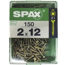 SPAX Universalschrauben 2 x 12 mm, 150 Stück in Verpackung