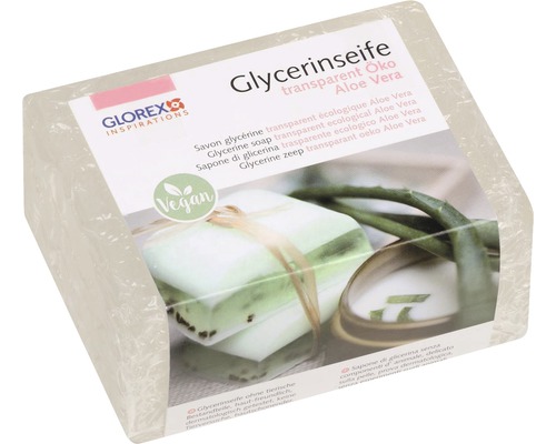 Glycerin-Seife Öko zum Gießen mit Aloe Vera transparent 500 g