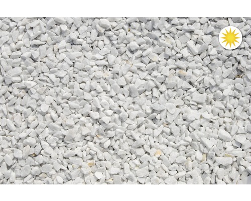 Marmorsplitt 9-12 mm 25kg Carrara-weiß