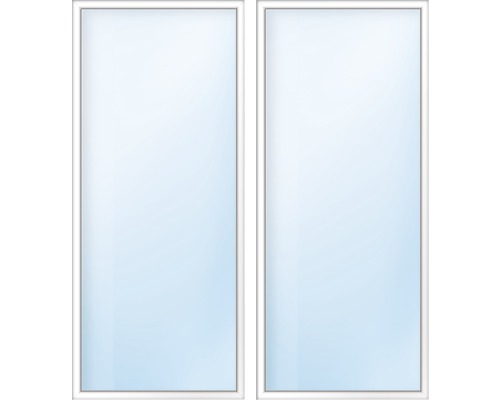 ARON Kunststoff Kunststofffenster ARON Basic Basic 2 Flügelig (Dreh/Dreh-Kipp) mit beweglichem Pfosten (Stulp) weiß 1550,0 x 2050,0 mm