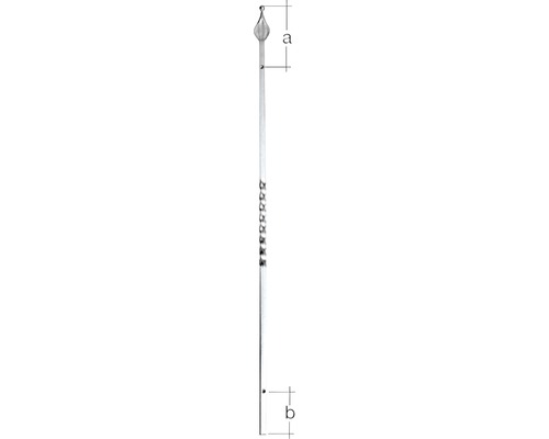 Detailansicht eines Thermometers mit Messpunkten