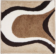 Quadratischer Teppich mit gemusterten Linien