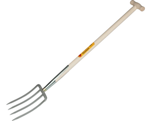 Gartenforke mit Holzgriff und vier Zinken