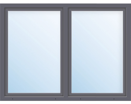 Kunststofffenster 2.Flg.mit Stulppfosten ARON Basic weiß/anthrazit 1550x1450 mm-0