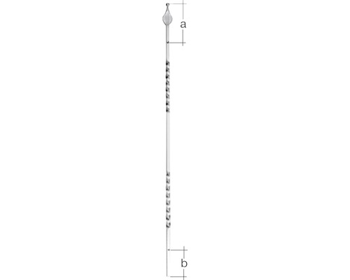 Schema einer Schraube mit den Bezeichnungen a und b