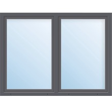 Kunststofffenster 2.Flg.mit Stulppfosten ESG ARON Basic weiß/anthrazit 1600x1400 mm-thumb-0