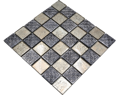 Quadratische Mosaikfliese mit Muster