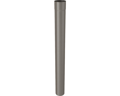 Zambelli Fallrohr Stahl rund Sepiabraun RAL 8014 NW 80 mm 2000 mm Metall Fallrohr