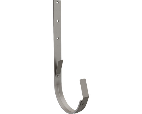 Zambelli Rinneneisen Stahl halbrund Sepiabraun RAL 8014 für Rinnengröße 333 mm Dachrinnenhalter aus Metall mit Befestigungslöchern zur Montage