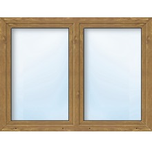 Kunststofffenster 2.Flg.mit Stulppfosten ARON Basic weiß/golden oak 1550x1400 mm-thumb-0