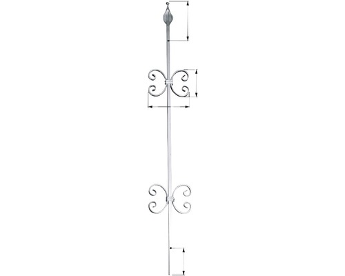Metallzierstab zur Dekoration von Zäunen