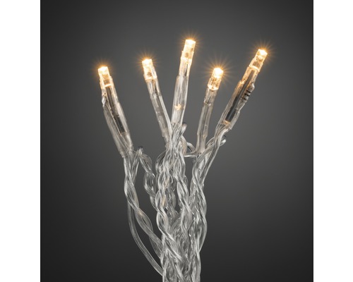 LED Lichterkette Konstsmide 6,93 m + Zuleitungslänge 3 m 100 Micro LEDs Lichtfarbe bernstein t. Kabel Lichterkette mit LED-Leuchten