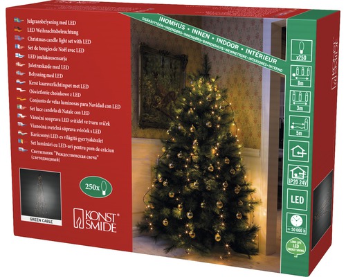 Verpackung einer LED Lichterkette für den Innenbereich mit 250 Lampen