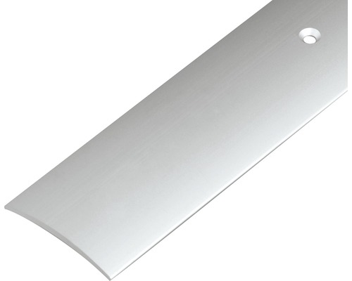 Übergangsprofil Aluminium silber 40 x 1 , 1 m Bodenprofil aus Aluminium mit Bohrung