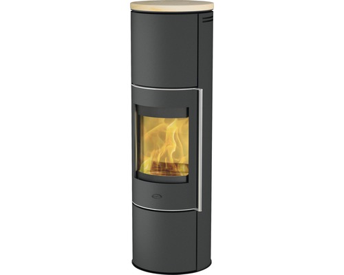 Kaminofen Fireplace Perondi RLU Stahl schwarz 5 kW mit Sandsteinabdeckung Kaminofen Fireplace Perondi RLU Stahl schwarz 5 kW mit Sandsteinabdeckung