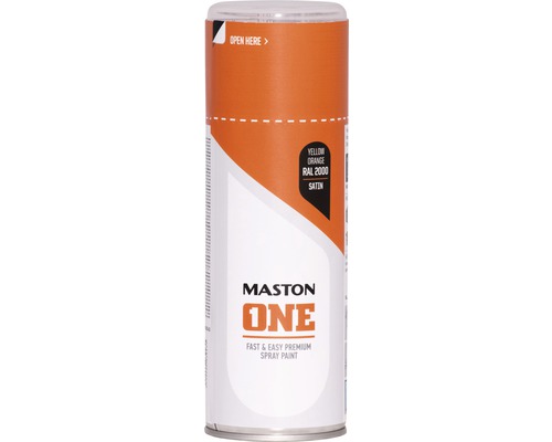 Maston ONE Sprühlack seidenmatt RAL 2000 gelborange 400 ml Mastons One Sprühlack Gelb Orange RAL 2000