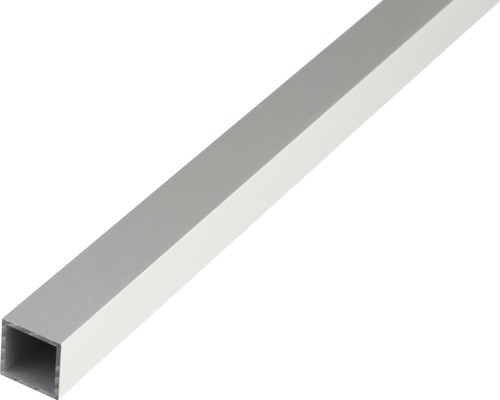 Vierkantrohr Aluminium silber geschliffen 20x20x1,5 mm, 2 m Vierkantrohr Aluminium silber geschliffen 20x20x1,5 mm, 2 m