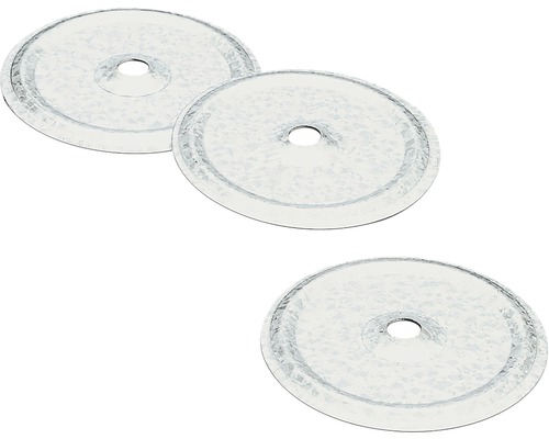 Dämmplattenteller verzinkt Ø 36 mm für JACKOBOARD® Pack = 20 St Drei Unterlegscheiben aus Metall mit Loch in der Mitte
