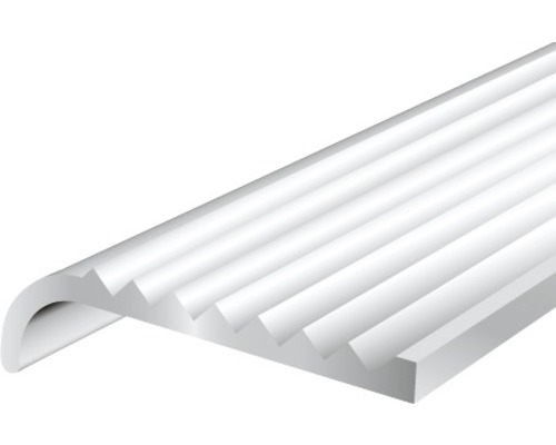 Treppenprofil Aluminium silber 23 x 6,3 x 2 mm 2,0 mm , 2 m Profilleiste aus Kunststoff