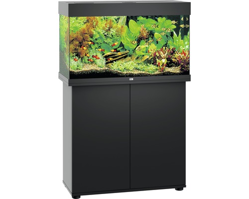 Aquariumkombination JUWEL Rio 125 SBX mit LED-Beleuchtung, Heizer, Filter und Unterschrank, schwarz