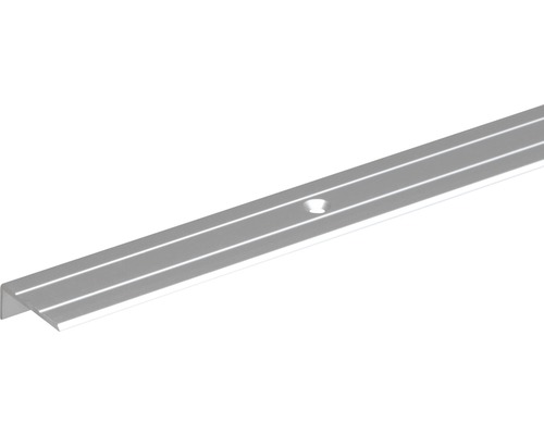 Treppenprofil Aluminium silber 24,5 x 10 x 1,5 mm 1,5 mm , 2 m Aluminiumprofil mit Schraubloch