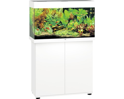 Aquariumkombination JUWEL Rio 125 SBX mit LED-Beleuchtung, Heizer, Filter und Unterschrank, weiß