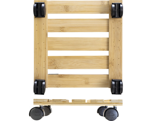 Rollwagen aus Bambus mit vier Rollen