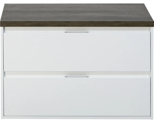 Waschbeckenunterschrank Sanox Porto 58,6x90 cm mit Waschtischplatte weiß
