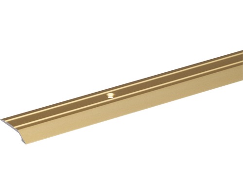Übergangsprofil Aluminium gold 30 x 6,5 x 2 mm 2,0 mm , 2 m Goldfarbenes Treppenkantenprofil aus Aluminium mit Befestigungslöchern.