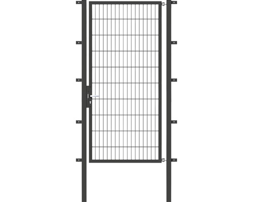 Stabgitter-Einzeltor ALBERTS Flexo Typ 6/5/6 100 x 200 cm inkl. Pfosten 6 x 6 cm anthrazit