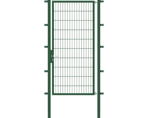 Stabgitter-Einzeltor ALBERTS Flexo Typ 6/5/6 100 x 200 cm inkl. Pfosten 6 x 6 cm grün