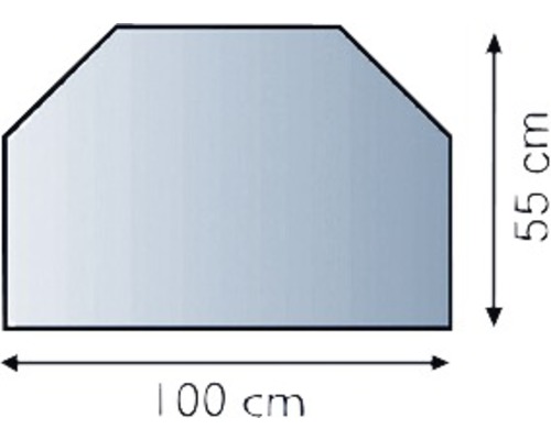 Bodenplatte Lienbacher Glas 6-eckig 100x55 cm