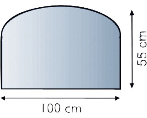Bodenplatte Lienbacher Glas segmentboden 100x55 cm