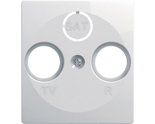 Abdeckung SAT/TV/Radio TEM O253 polarweiß TV Radio Satellit Antennensteckdose