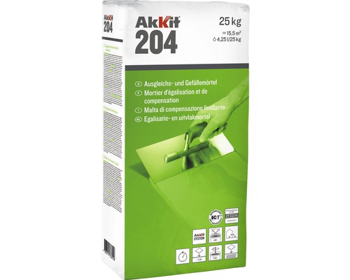 Akkit 204 Ausgleichs- und Gefällemörtel CT C12 F4 25 kg-0