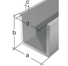 U-Profil Aluminium silber 10 x 8 x 1,3 mm 1,3 mm , 1 m-thumb-1