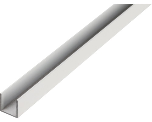 U-Profil Aluminium silber blank 25 x 25 x 2 mm 2,0 mm , 2 m U-Profil aus Metall