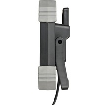 Nahaufnahme eines elektronischen Geräts mit Griff und Kabel