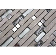 Mosaikfliesen mit Glas- und Natursteinelementen