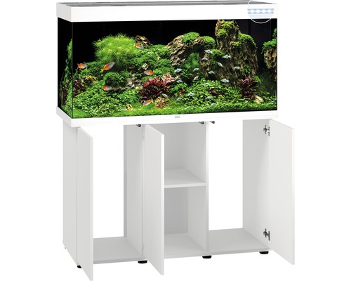 Aquarium mit Unterschrank und Innenausstattung