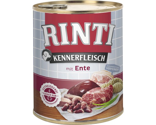 Hundefutter nass RINTI Ente 800 g-0