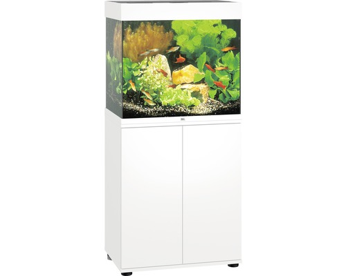 Aquariumkombination JUWEL Lido 120 SBX mit LED-Beleuchtung, Heizer, Filter und Unterschrank weiß