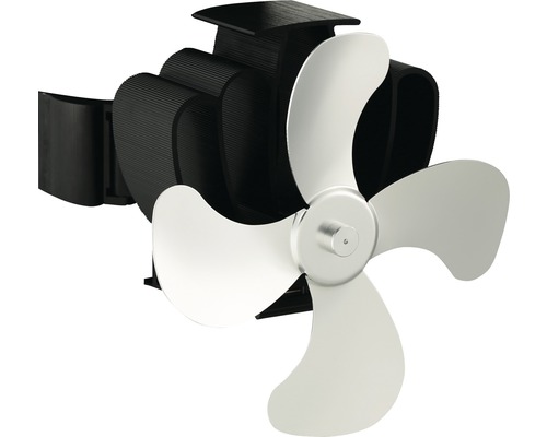 Kaminofen-Ventilator Lienbacher wärmebetrieben für das Ofenrohr schwarz Kaminofenventilator mit drei Flügeln