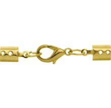 Goldfarbener Schmuckverschluss mit Ösen