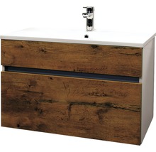 Waschtischunterschrank mit zwei Schubladen, Waschtisch und Armatur