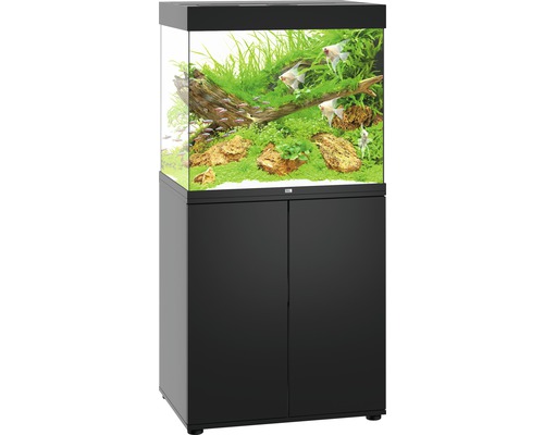 Aquariumkombination JUWEL Lido 200 SBX mit LED-Beleuchtung, Heizer, Filter und Unterschrank, schwarz