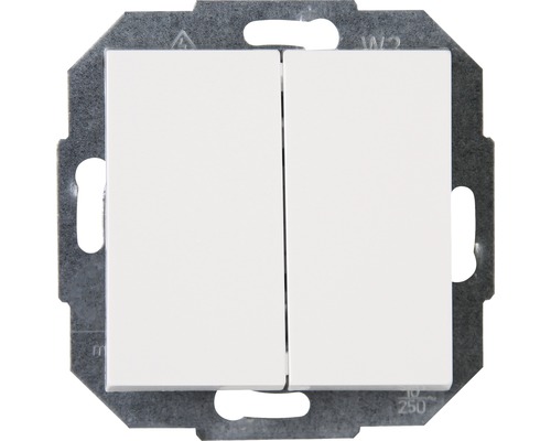 Serienschalter Kopp Athenis 55 reinweiß 587529556 Doppelschalter für die Elektroinstallation